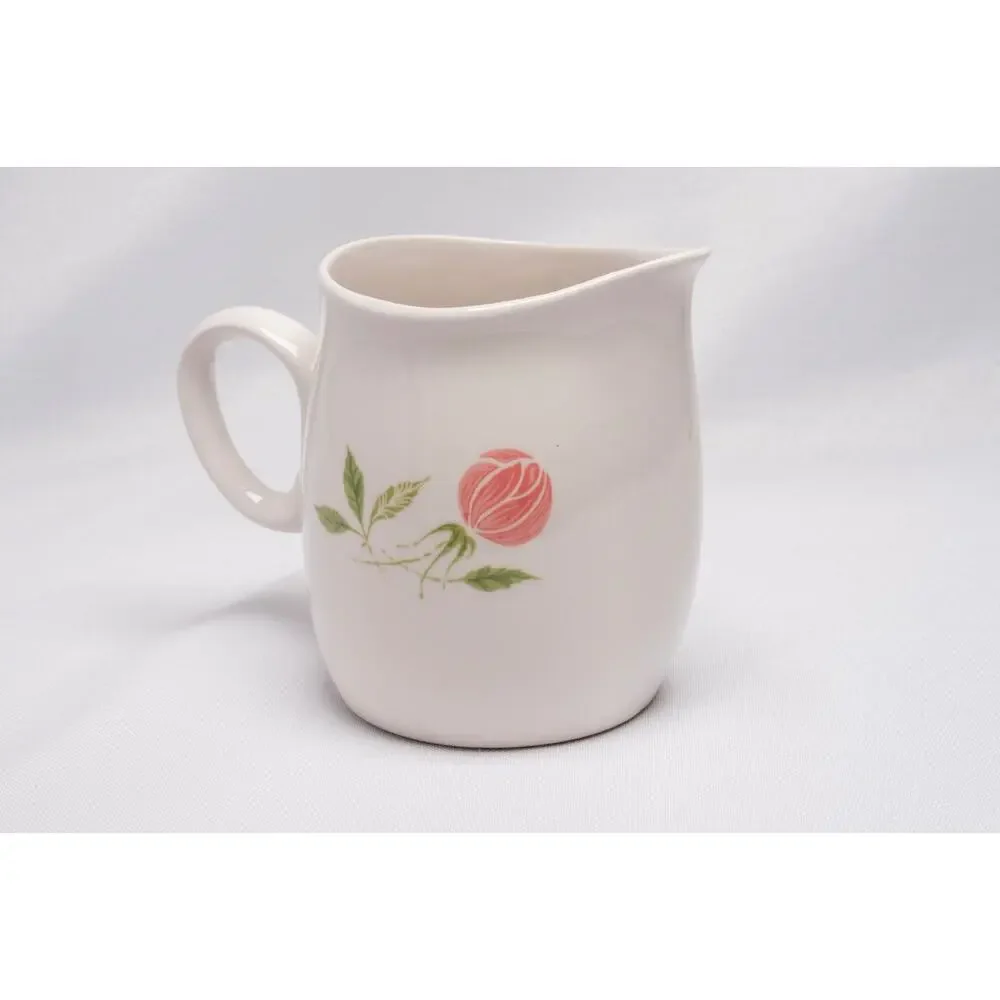 Vintage Franciscan Whitestone Pink-a-Dilly Creamer Pink Rose